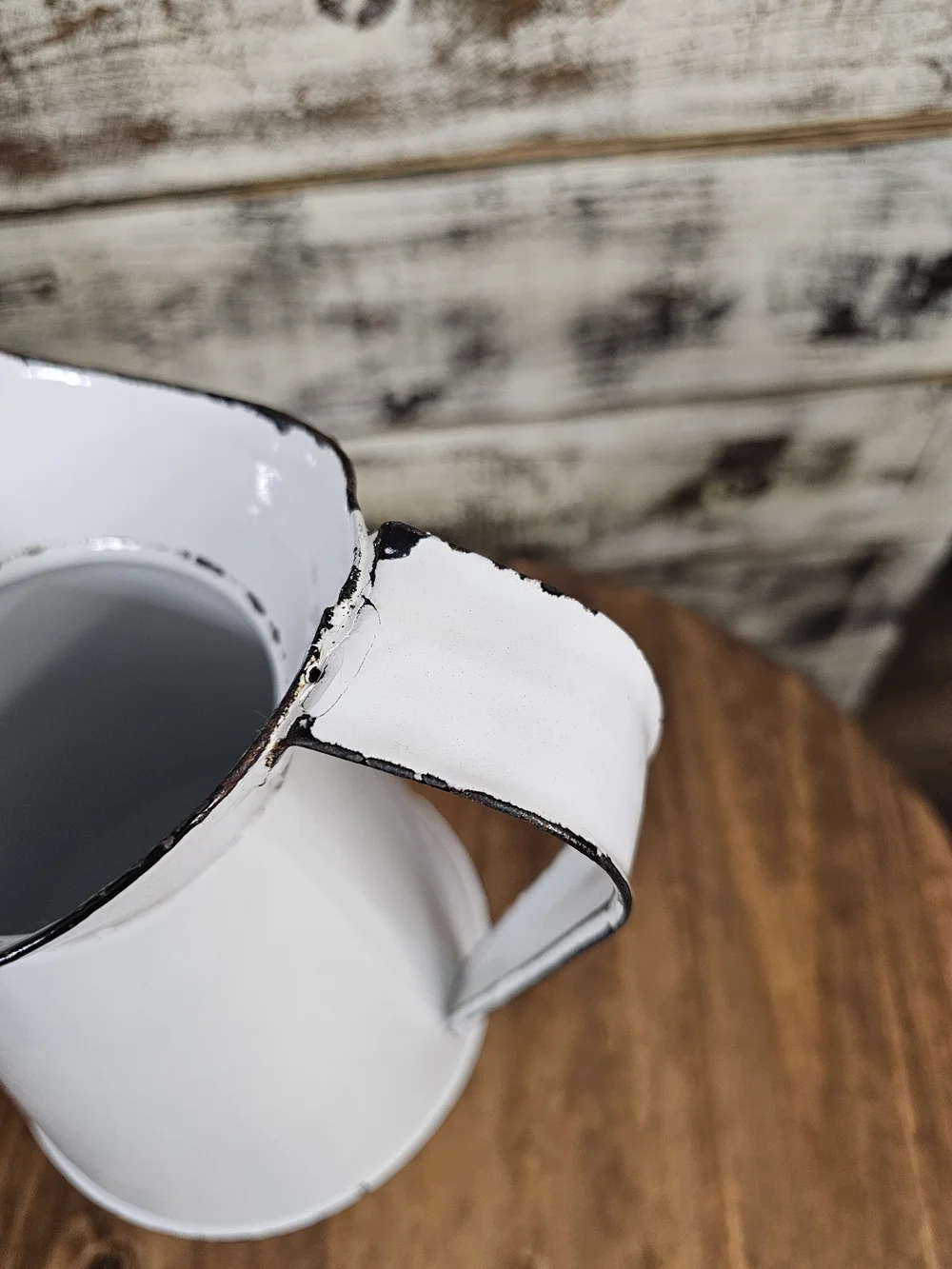 White Enamel Pitcher & Wash Bowl